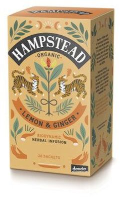 Hampstead Tea Organic Demeter Lemon Ginger Infusion 30g