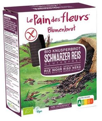 Blumenbrot - Le Pain des Fleurs 3x Bio Knusperbrot Schwarze Reis 150g