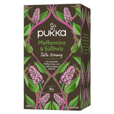 Pukka Pukka Bio-Kräutertee Pfefferminz & Süßholz, 20 Teebeutel 20x1,5g