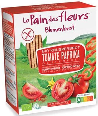 Blumenbrot - Le Pain des Fleurs 6x Bio Knusperbrot Tomate und Paprika 150g