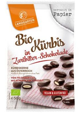 Landgarten 6x Bio Kürbis in Zartbitter-Schokolade 50g 50g
