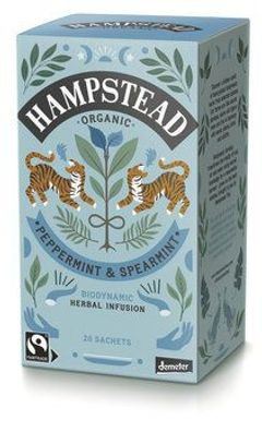 Hampstead Tea Organic Demeter and Fairtrade Peppermint & Spearmint infusion 30g