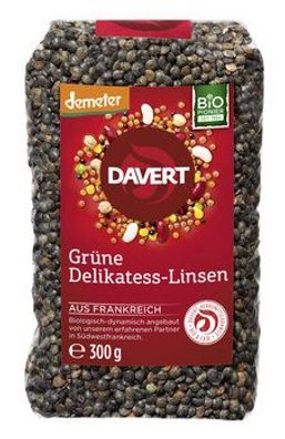 Davert 3x Grüne Delikatess Linsen Demeter 300g 300g