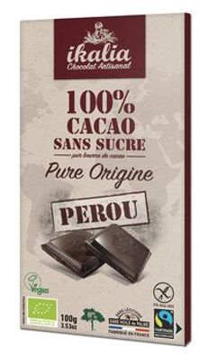 Ikalia Tafel Zartbitterschokolade 100 % Kakao aus Peru 100g