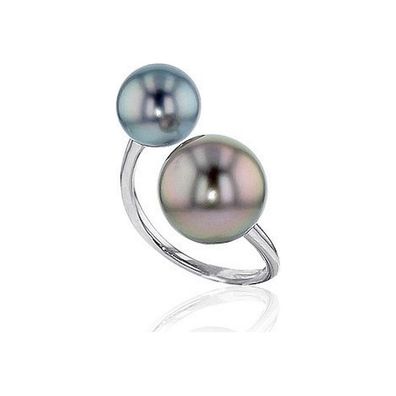 Luna-Pearls - 008.0516 - Ring - 585 Weißgold - Tahitiperle 9-10 und 11-12 mm