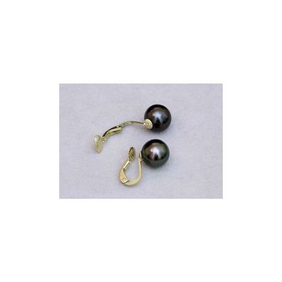 Luna-Pearls - O90 - Ohrclips - 585/ - Gold - 2.1cm - Tahitiperlen 10mm