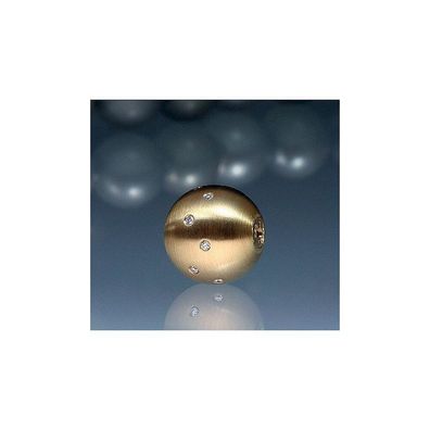 Luna-Pearls - WS6-17918GG - Bajonettschließe - 750/ -Gelbgold mattiert - 13mm