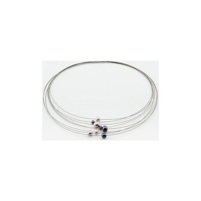 Luna-Pearls - N-4508-p7 - Collier - 925 Silber rhodiniert - Süßwasserperlen