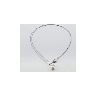 Luna-Pearls - N-12-9585-p1 - Collier - 925 Silber rhodiniert - Süßwasserperlen
