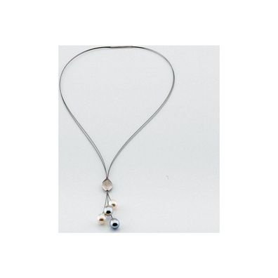 Luna-Pearls - N-11-5266-p11 - Collier - 925 Silber rhodiniert - Süßwasserperlen
