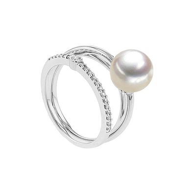 Luna-Pearls - 005.0981 - Ring - 585 Weißgold - Süßwasser-Zuchtperle 9-9.5mm