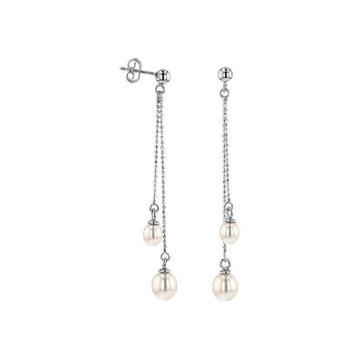 Luna-Pearls - 315.0356 - Ohrhänger - 925 Silber - Süßwasser-Zuchtperle