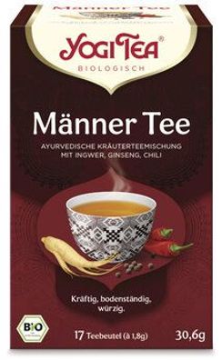 Yogi Tea®, Yogi Tea GmbH 6x Yogi Tea® Männer Tee, Bio-Kräutertee mit Ingwer, ...