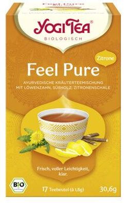 Yogi Tea®, Yogi Tea GmbH 6x Yogi Tea® Feel Pure Zitrone Bio 17x1,8g