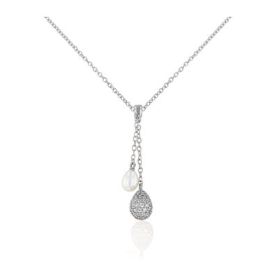 Luna-Pearls - HS1133 - Collier - 925 Silber rhodiniert - Zirkonia