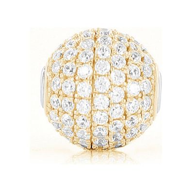 Luna-Pearls - HS1040 - Wechselschließe - 925 Silber gelbvergoldet - Zirkonia