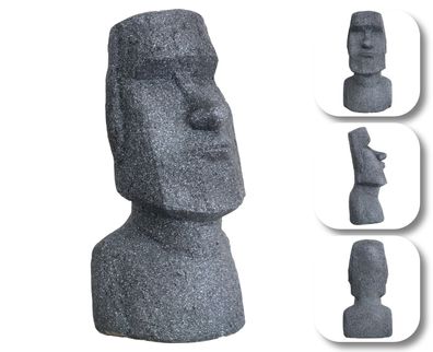 Moai Kopf Skulptur Büste Statue Deko Osterinsel Figur Gartenfigur Rapa Nui Mystik ...