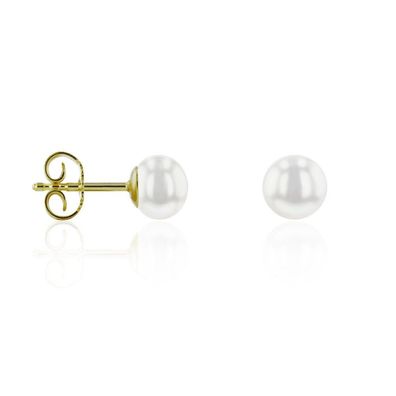 Luna-Pearls - 311.0330 - Ohrstecker - Süßwasser-Zuchtperle 9-9.5mm - 585 Gelbgold