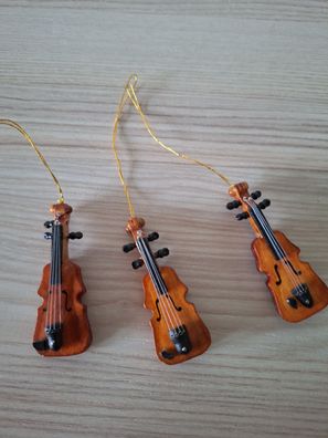 Bunter Baumbehang, Christbaumschmuck 3 Geigen