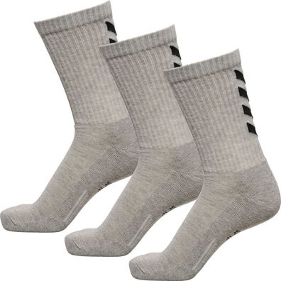 HUMMEL Fundamental Socken 3er Pack (3 Paar Socken!) Grau NEU