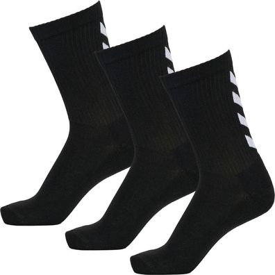 HUMMEL Fundamental Socken 3er Pack (3 Paar Socken!) Schwarz NEU