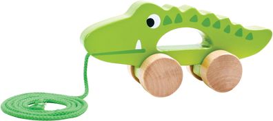 Krokodil Holzziehfigur 18 Monate Grün für kinder geschenk