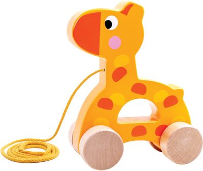 Giraffe Holz-Ziehfigur 18 Monate Gelb/ Orange für kinder geschenk Toy