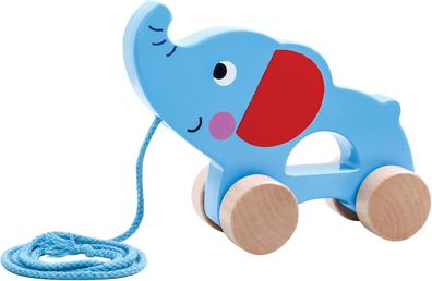 Elefant hölzerne Ziehfigur 18 Monate Blau für kinder geschenk Toy