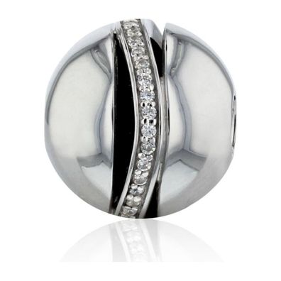 Luna-Pearls - 656.1059 - Kugel-Wechselschließe - 925 Silber rhodiniert - Zirkonia
