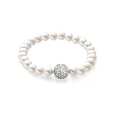 Luna-Pearls - 104.0179 - Armband - 925Silber rhodiniert - Süßwasser-Zuchtperle