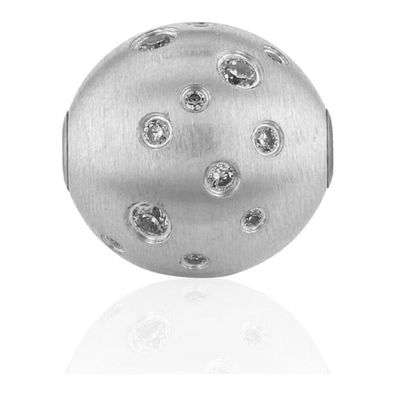 Luna-Pearls - HS1306 - Wechselschließe - Edelstahl matt - Zirkonia