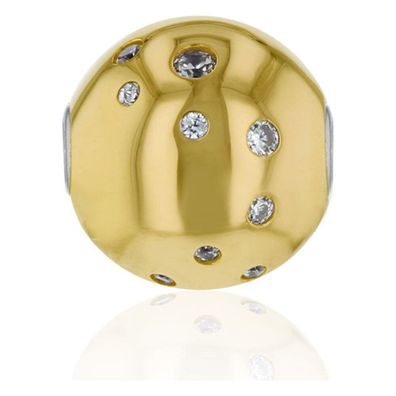Luna-Pearls - HS1433 - Wechselschließe - 925Silber gelbvergoldet - Zirkonia