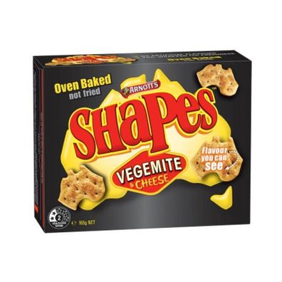 Arnott's Shapes Vegemite and Cheese Cracker 165 g