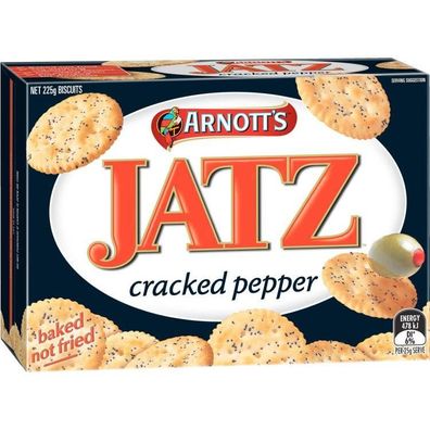 Arnott's Jatz Cracked Pepper Cracker 225 g
