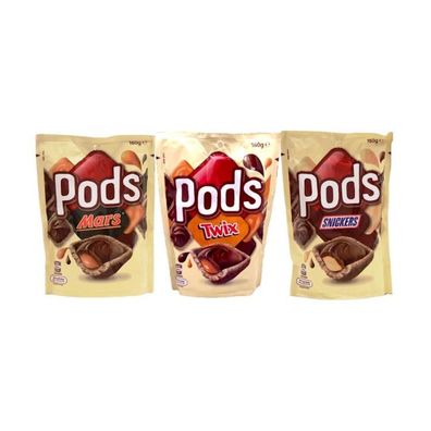 Mars Pods Mars, Snickers & Twix Variety Pack 3x160 g