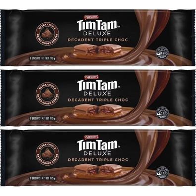 Tim Tam Decadent Triple Choc Biscuits Triple Pack 3x175 g