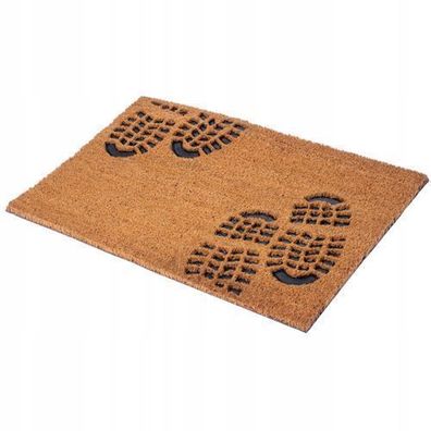KADAX Fußmatte aus Kokosfaser und Gummi, 60 x 40 cm, Kokosmatte