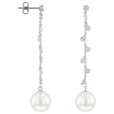 Luna-Pearls - 315.0366 - Ohrhänger - 925 Silber rhodiniert - Zirkonia