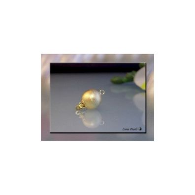Luna-Pearls - SS8 - Kugelschließe - 585 Gelbgold mattiert - 8mm
