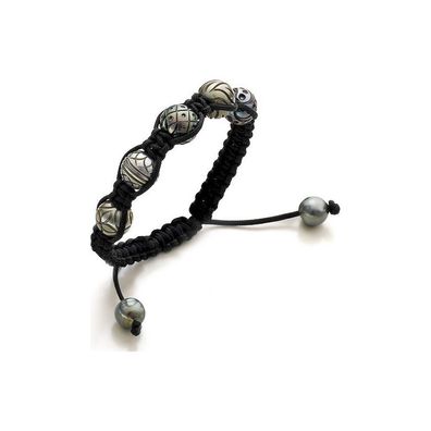Luna-Pearls - 107.0001 - Armband - Textilkordel - Tahiti-Zuchtperle 8-11mm