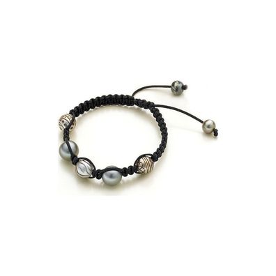 Luna-Pearls - 107.0003 - Armband - Textilkordel - Tahiti-Zuchtperle 8-12mm