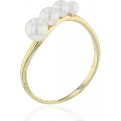 Luna-Pearls - 008.0553 - Ring - 585 Gelbgold - Süßwasser-Zuchtperle 3-5mm