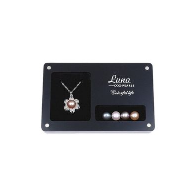 Luna-Pearls - Set15 - Collier - 925 Silber rhodiniert - Süßwasserperlen 9mm - 42cm