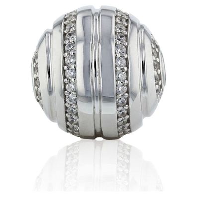 Luna-Pearls - 656.1020 - Kugel-Wechselschließe - 925 Silber rhodiniert - Zirkonia