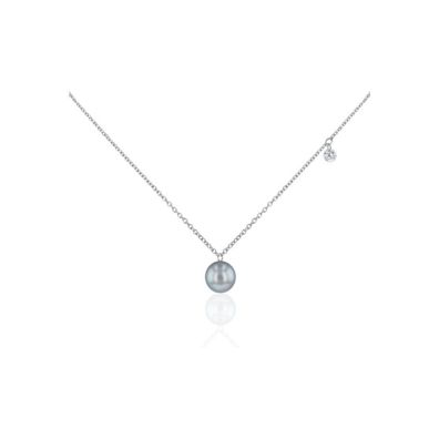 Luna-Pearls - HS1149 - Collier - 750 Weißgold - 1 Diamant 0,06 ct.