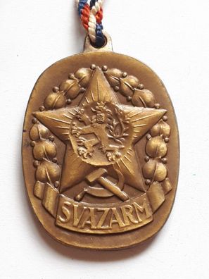 Tschechoslowakei Medaille Svazarm I. Celostatni Spartakiada