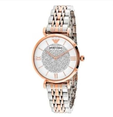 ARMANI JEANS Retro AR1926 Armbanduhr - Für Damen - Farbe: Silber und Roségold
