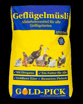 Geflügelmüsli GVO frei mit Oregano 10 kg, Hühnerfutter