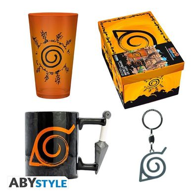 Naruto Shippuden Geschenkbox: Premium Set (Trinkglas, Keramiktasse, Schlüsselanhän...