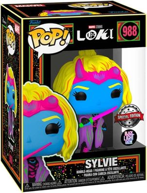 Marvel Comics Funko POP! PVC-Sammelfigur - Sylvie (Black Light) (988)
